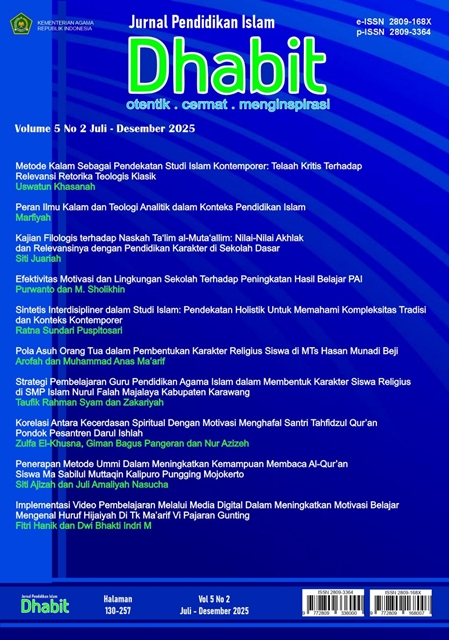 					View Vol. 5 No. 2 (2025): Jurnal Dhabit : Jurnal Pendidikan Islam
				